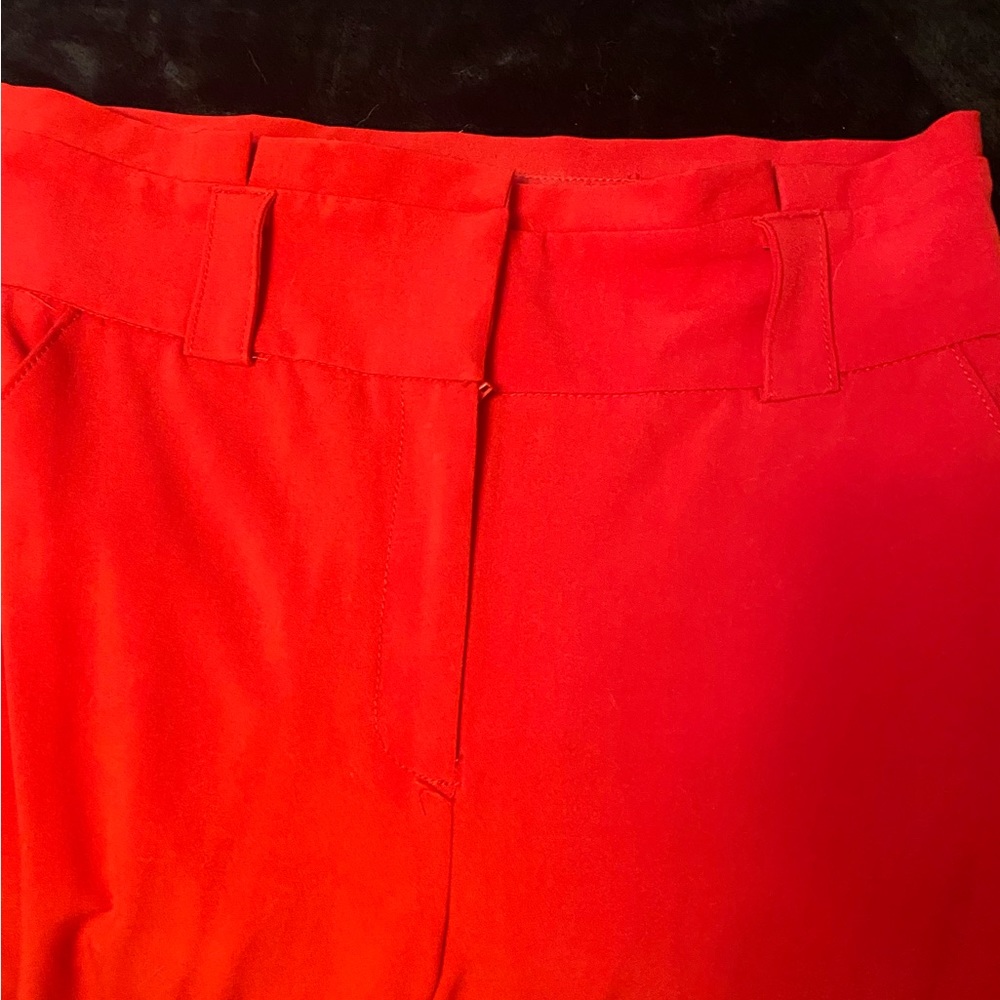Red Wide Leg Tall Pants